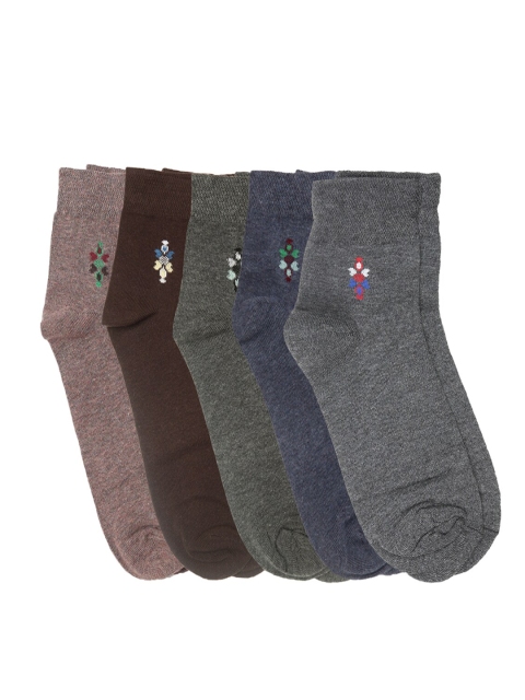 Dollar Men Pack Of 5 Assorted Ankle-Length Socks