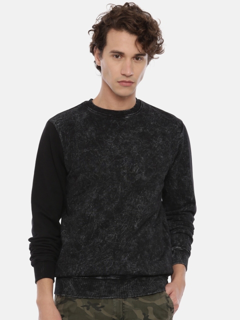 Breakbounce Men Black Printed Sweatshirt