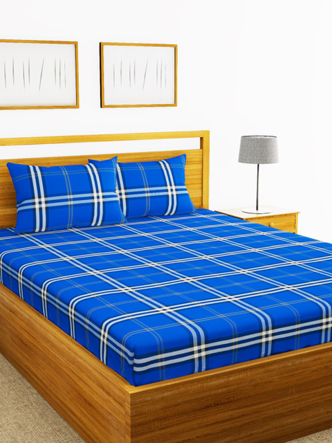 BIANCA Blue & White Geometric 110 TC Cotton 1 Extra Large Bedsheet with 2 Pillow Covers
BIANCA Blue & White Geometric 110 TC Cotton 1 Extra Large Bedsheet with 2 Pillow Covers