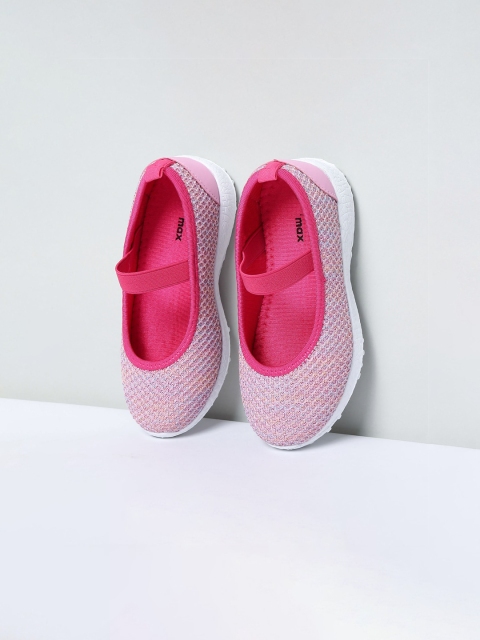 max Girls Pink Slip-On Sneakers