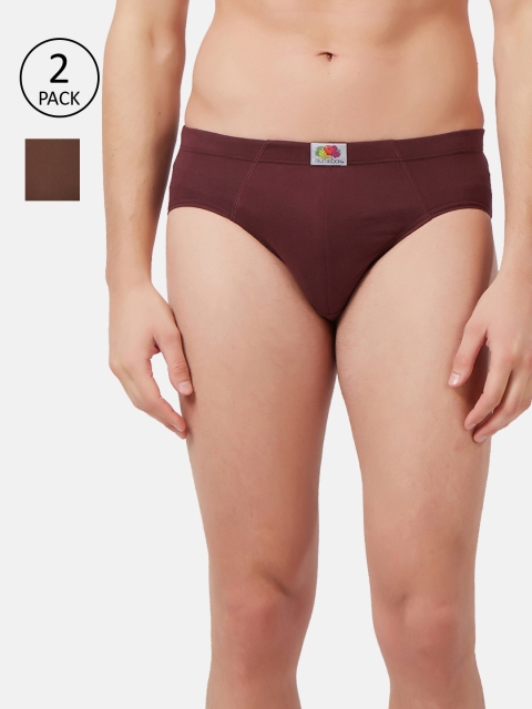 Fruit of the loom Men Pack Of 2 Solid Hipster Briefs MHB01-2P-A2S9, Maroon
