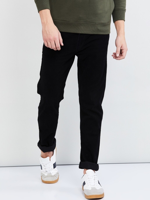 max Men Black Skinny Fit Mid-Rise Clean Look Stretchable Jeans