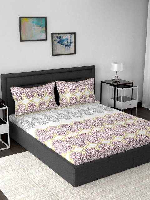 MASPAR Multicoloured Ethnic Motifs 200 TC Cotton 1 Queen Bedsheet with 2 Pillow Covers, Multi
MASPAR Multicoloured Ethnic Motifs 200 TC Cotton 1 Queen Bedsheet with 2 Pillow Covers, Multi