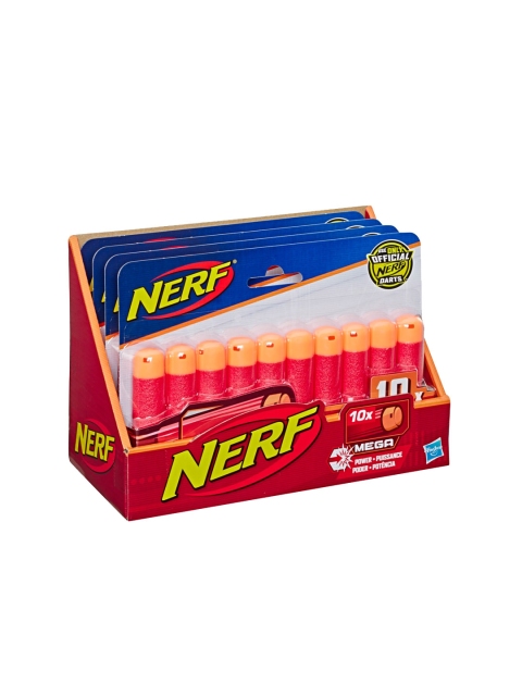 NERF Unisex Kids Red & Orange N-Strike Elite Mega 10 Dart Refill Bullets