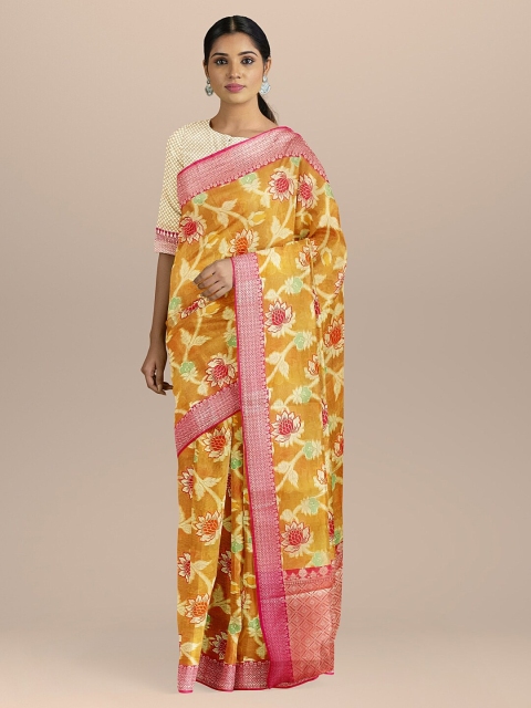 BharatSthali Mustard Yellow & Red Silk Cotton Woven Design Patola Handloom Sustainable Saree
BharatSthali Mustard Yellow & Red Silk Cotton Woven Design Patola Handloom Sustainable Saree