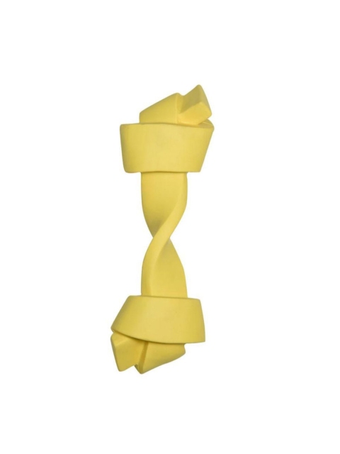 Heads Up For Tails Yellow Solid Twistee Collection Fetch 'n' Chew Dog Toy