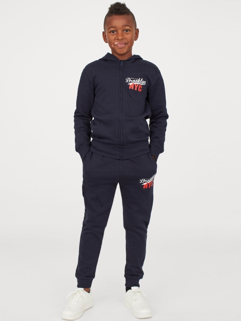 H&M Boys Navy Blue & White 3-Piece Tracksuit Set
