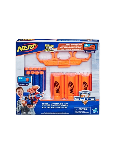 NERF Kids Orange & Blue Shell Upgrade Kit With 3 Shells 9 Official Elite Darts & Shell Holder
NERF Kids Orange & Blue Shell Upgrade Kit With 3 Shells 9 Official Elite Darts & Shell Holder