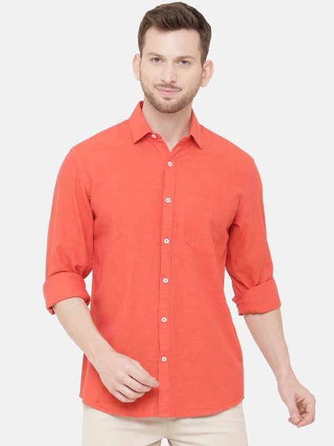 CAVALLO by Linen Club Men Cotton Linen Orange Regular Fit Solid Casual Shirt
CAVALLO by Linen Club Men Cotton Linen Orange Regular Fit Solid Casual Shirt