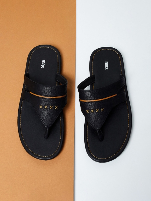 max Men Black Comfort Sandals