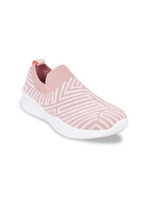 Mochi Women Pink Printed Slip-On Sneakers