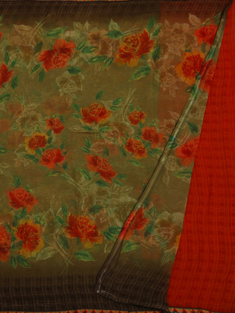 Pothys Green & Red Poly Chiffon Printed Saree
Pothys Green & Red Poly Chiffon Printed Saree