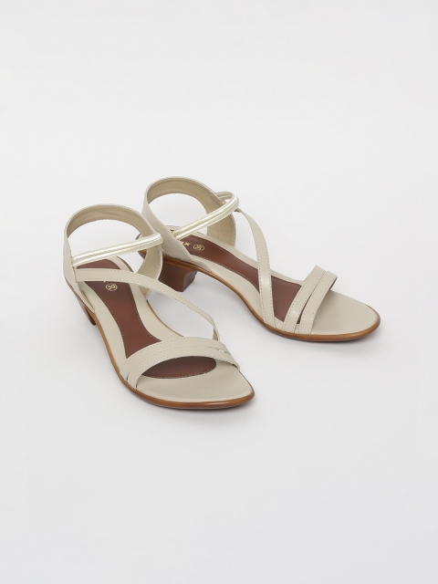max Women Beige Solid Block Heels