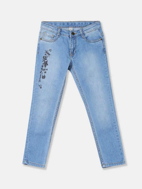 Cherokee Girls Blue Slim Fit Mid-Rise Clean Look Jeans