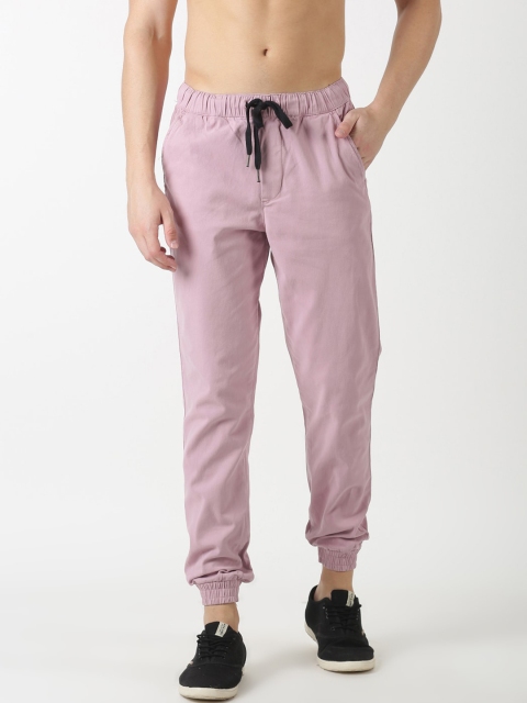 Blue Saint Men Purple Slim Fit Solid Joggers