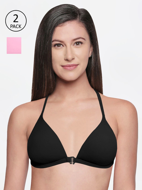 Bodycare Pack of 2 Assorted Solid Non-Wired Heavily Padded Everyday Bra 6571BPI, Black
Bodycare Pack of 2 Assorted Solid Non-Wired Heavily Padded Everyday Bra 6571BPI, Black