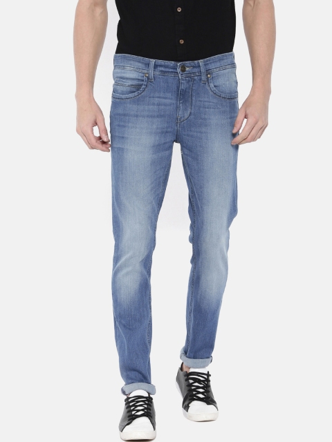 IMYOUNG Men Blue Slim Fit Mid-Rise Clean Look Jeans