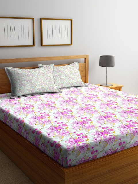 BOMBAY DYEING White & Pink Floral 120 TC Cotton 1 Queen Bedsheet with 2 Pillow Covers
BOMBAY DYEING White & Pink Floral 120 TC Cotton 1 Queen Bedsheet with 2 Pillow Covers