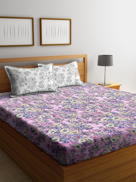 BOMBAY DYEING Pink & White Floral 120 TC Cotton 1 Queen Bedsheet with 2 Pillow Covers
BOMBAY DYEING Pink & White Floral 120 TC Cotton 1 Queen Bedsheet with 2 Pillow Covers