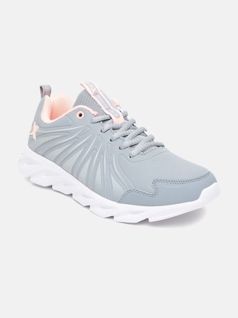 Xtep Women Grey Synthetic Running Shoes