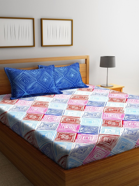 BOMBAY DYEING Multicoloured Abstract 120 TC Cotton 1 Queen Bedsheet with 2 Pillow Covers, Multi
BOMBAY DYEING Multicoloured Abstract 120 TC Cotton 1 Queen Bedsheet with 2 Pillow Covers, Multi