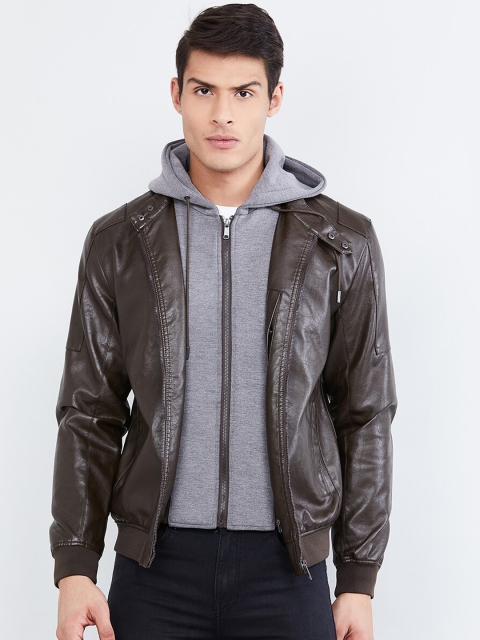 max Men Brown Solid Bomber