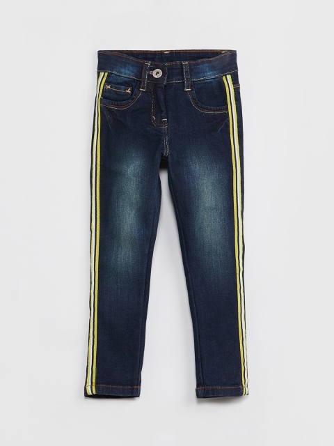 max Girls Blue Slim Fit Mid-Rise Clean Look Jeans