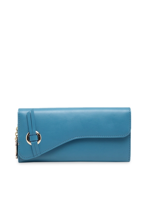 Butterflies Women Blue Self Design Two Fold Wallet