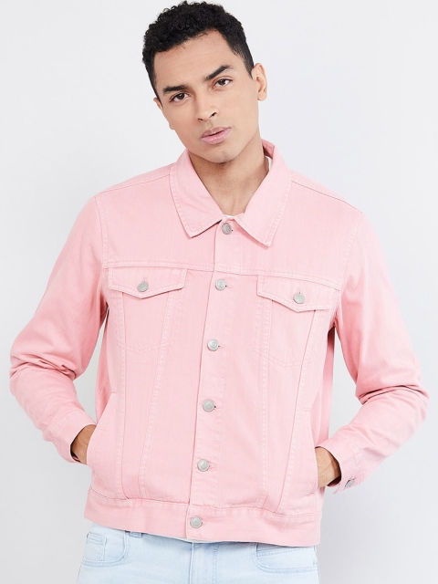 max Men Pink Solid Tailored Jacket