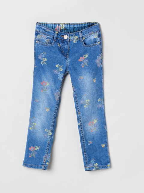 max Girls Blue Slim Fit Mid-Rise Clean Look Jeans