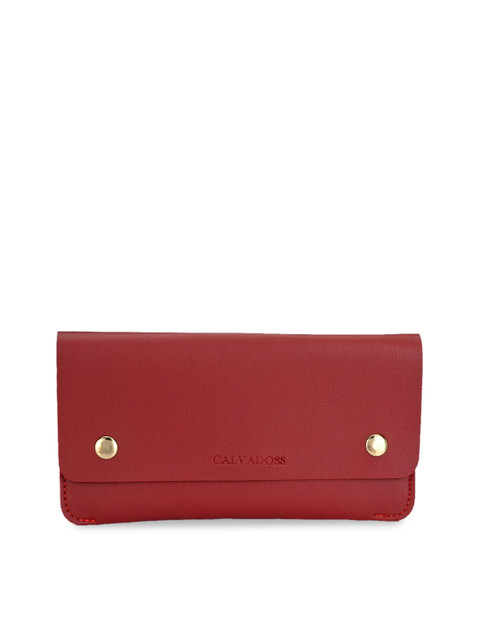 Calvadoss Women Maroon Textured Two Fold Wallet
Calvadoss Women Maroon Textured Two Fold Wallet