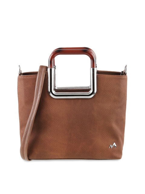 Metro Brown Solid Handheld Bag
