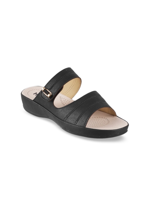 Mochi Women Black Solid Wedges