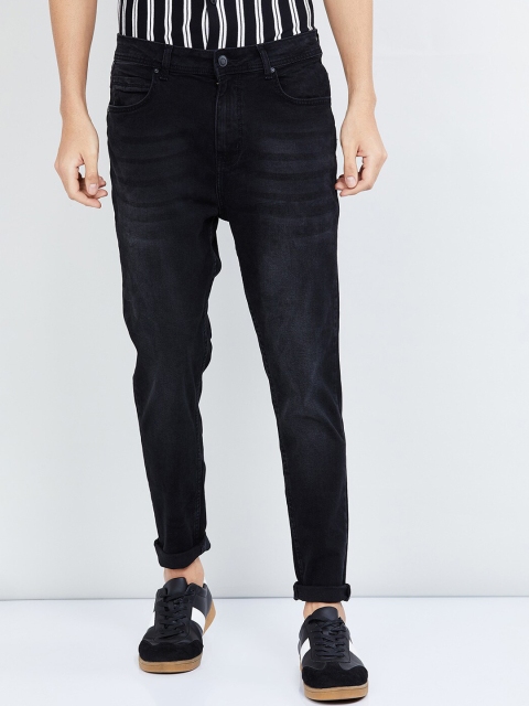 max Men Black Skinny Fit Mid-Rise Clean Look Stretchable Jeans