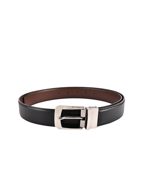 BuckleUp Men Black & Brown Solid Belt