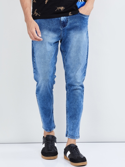 max Men Blue Skinny Fit Mid-Rise Clean Look Stretchable Jeans