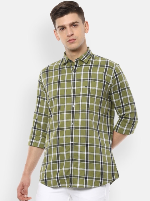 Van Heusen Sport Men Olive Green & Blue Regular Fit Checked Cotton Linen Casual Shirt
Van Heusen Sport Men Olive Green & Blue Regular Fit Checked Cotton Linen Casual Shirt