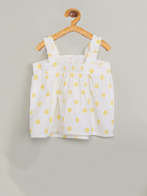 max Girls White & Yellow Printed Top 
max Girls White & Yellow Printed Top