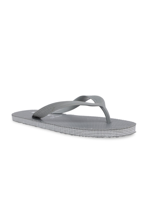 Bata Men Grey Solid Thong Flip-Flops