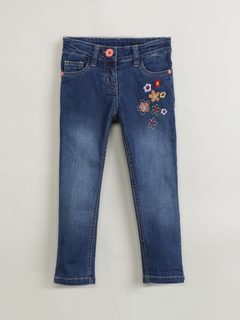 max Girls Blue Slim Fit Mid-Rise Clean Look Jeans