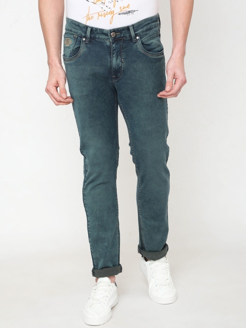 Oxemberg Men Blue Slim Fit Mid-Rise Clean Look Jeans