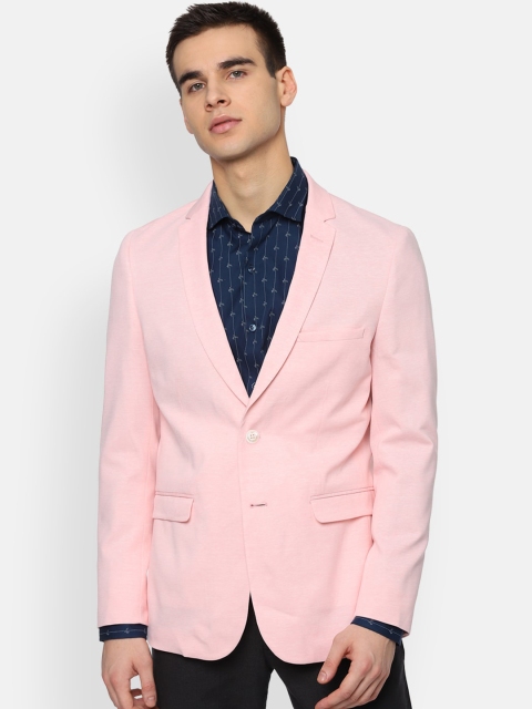Louis Philippe Sport Men Pink Solid Formal Blazer