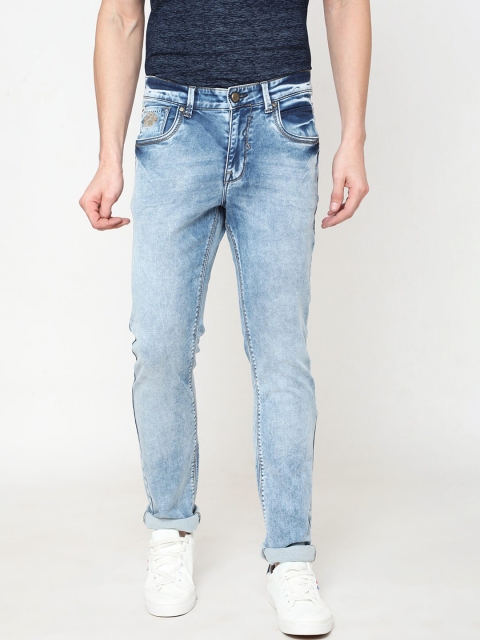 Oxemberg Men Blue Slim Fit Mid-Rise Clean Look Jeans