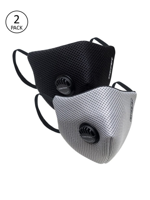Gear Unisex 2 Pcs 6-Ply Oxyvent G95 Reusable Protective Outdoor Masks, Black