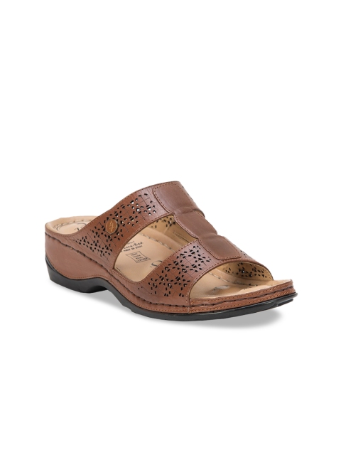 VON WELLX GERMANY Women Brown Printed Leather Heels