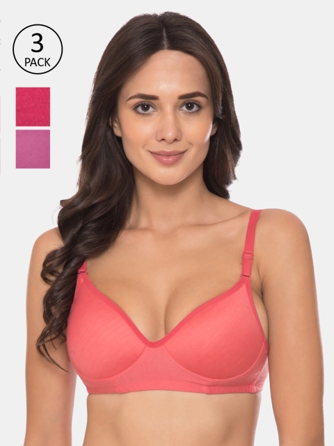 Souminie Pack Of 3 Solid Non-Wired Heavily Padded Everyday Bra S-716-CRL-DPK-MG-32D, Peach
Souminie Pack Of 3 Solid Non-Wired Heavily Padded Everyday Bra S-716-CRL-DPK-MG-32D, Peach