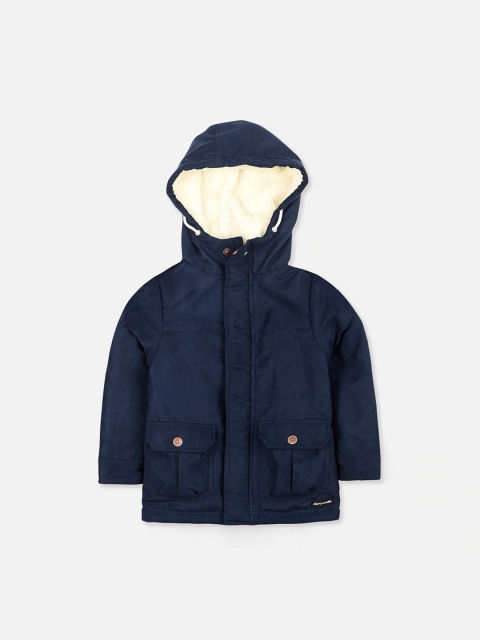 Cherry Crumble Boys Blue Solid Tailored Jacket