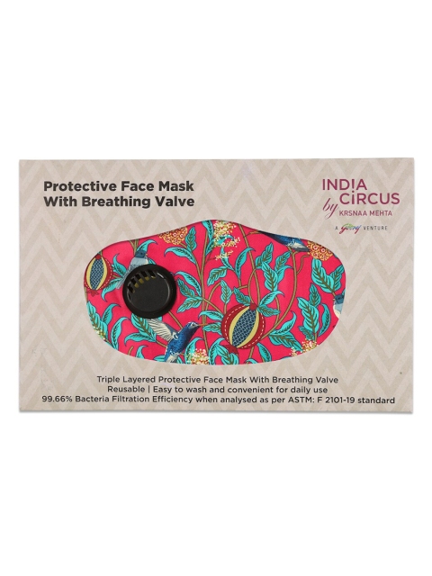 India Circus by Krsnaa Mehta Unisex Fuchsia Pink & Turquoise Blue Flight of Rivers Printed 1-Ply Protective Outdoor Face Mask with Breathing Valve
India Circus by Krsnaa Mehta Unisex Fuchsia Pink & Turquoise Blue Flight of Rivers Printed 1-Ply Protective Outdoor Face Mask with Breathing Valve