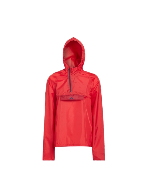 Quechua By Decathlon Kids Red Solid Water Resistant Hiking Rain Jacket