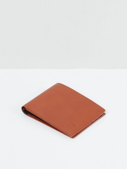 max Men Tan Solid Two Fold Wallet